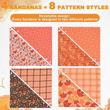 PAWCHIE Dog Bandanas Small Reversible Styles Pet Triangle Scarf Bibs - Image 3