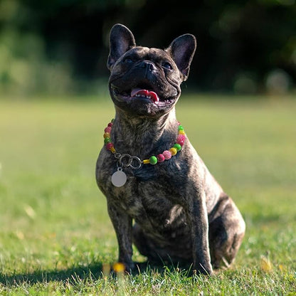 Beaded Dog Necklace Collar, Adjustable Jewelry-Inspired Design - Image 4