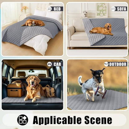 Smiry Waterproof Dog Bed Cover Blanket, Soft Reversible Pet Blanket, Washable - Image 7