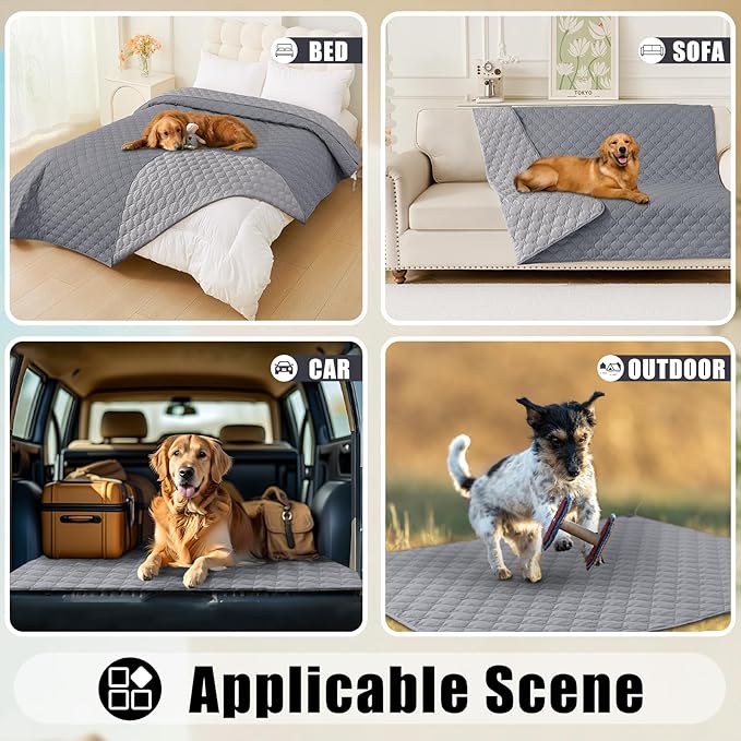 Smiry Waterproof Dog Bed Cover Blanket, Soft Reversible Pet Blanket, Washable - Image 6
