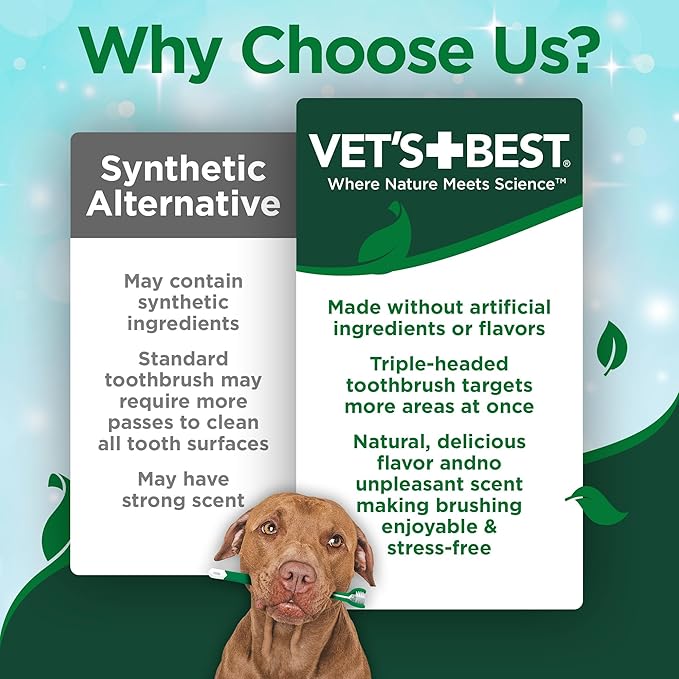 Vet's Best Dog Toothpaste & Dog Toothbrush, Dental Kit, Plaque Remover - Image 3