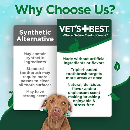 Vet's Best Dog Toothpaste & Dog Toothbrush, Dental Kit, Plaque Remover - Image 3