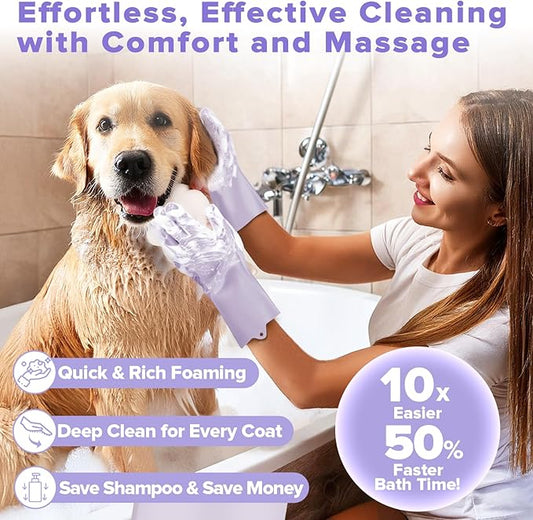 6PCS Pet Grooming Kit for Dogs, Cats and Horses | Dog Washing Gloves | Dog Bath - Image 2