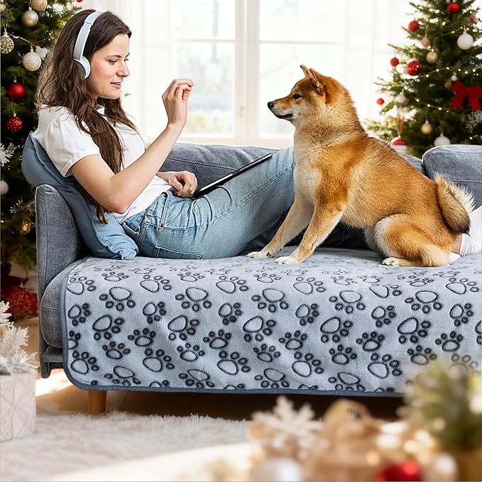 Stuffed Premium Soft Dog Couch Blanket, - Image 2