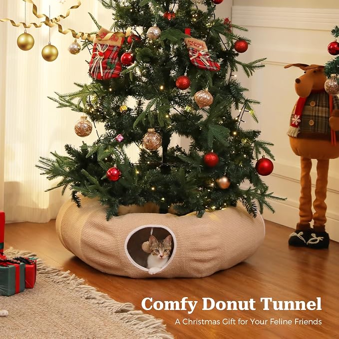 PEQULTI Cat Donut Tunnel with Bed - Image 2