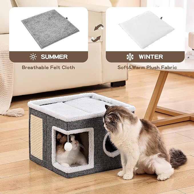 Cat Beds for Indoor Cats, Large Cat Cave - Image 4