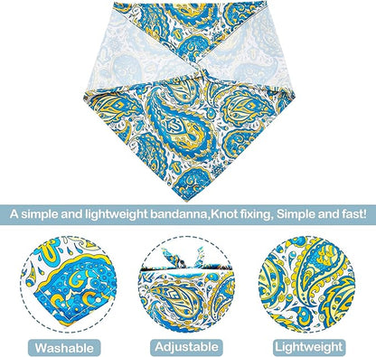 30 Pack Paisley Dog Bandanas for Small Dogs Stitch Bandanas Bulk Reversible - Image 3