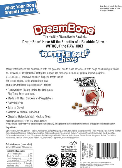 DreamBone RattleBall Small Chews, Rawhide-Free Chews - Image 2