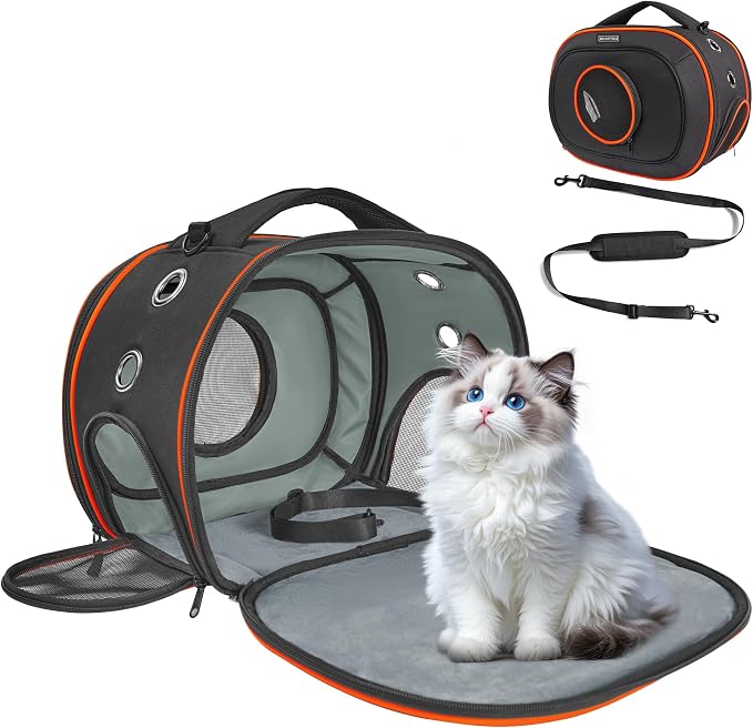 Airline Approved Cat Carrier 17" x 12.5" x 9", Fully Removable by HOME