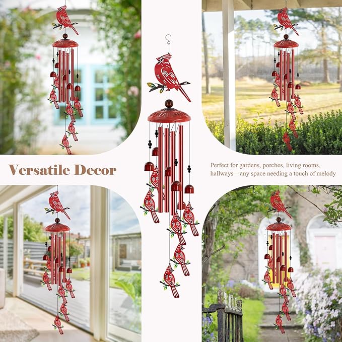 for Women Cardinal Wind Chimes for Outside, Decoration for Outdoor - Image 6