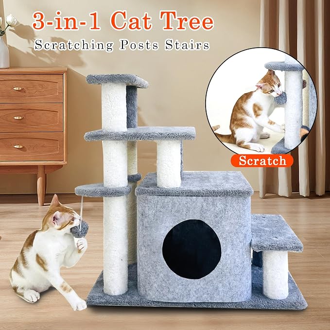 25.6in Cat Tree Tower, Cat Condo - Image 4