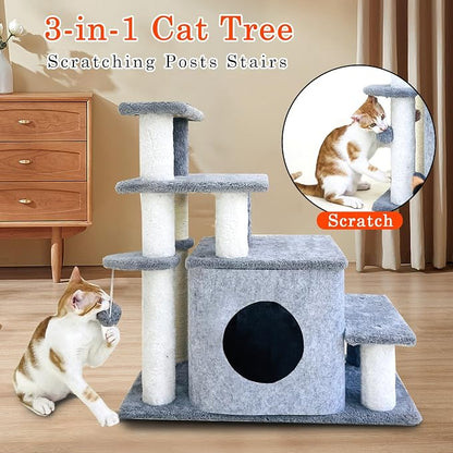 25.6in Cat Tree Tower, Cat Condo - Image 4