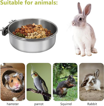 Large Bird Feeding Dish Cups, Parrot Food Bowl Cage - Image 3