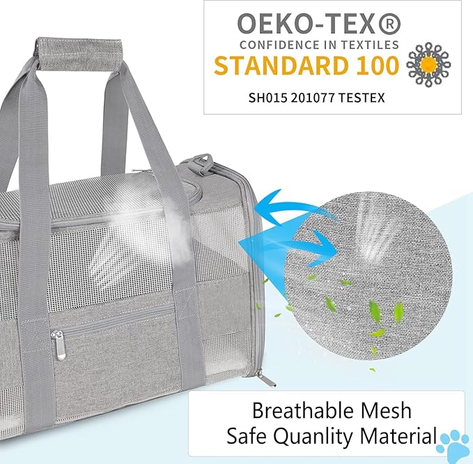 Soft - Sided Pet Carrier for Cats and Small Dogs, Airline - Approved, Foldable - Image 5