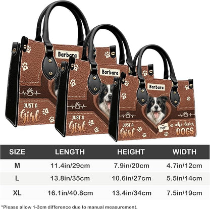 Personalized Pet Mom Leather Handbag – Custom Name Dog Cat Photo Purse - Image 8