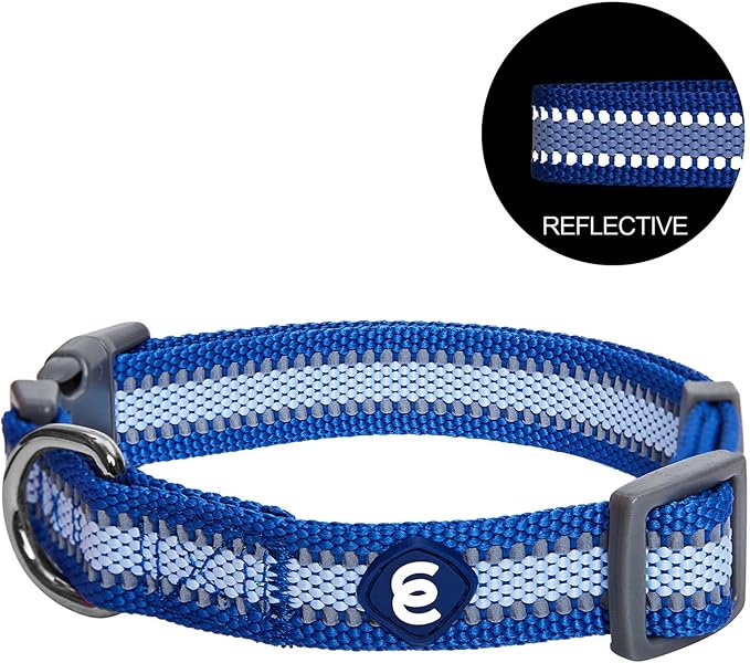 Blueberry Pet Large Dog Collar in Reflective Navy Blue | Adjustable Classic - Image 5