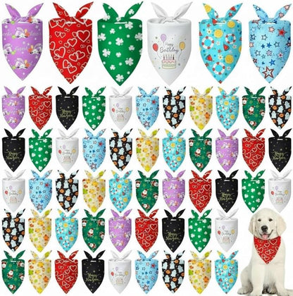 Weewooday 50 Pcs Holiday Dog Bandanas Bulk by Weewooday