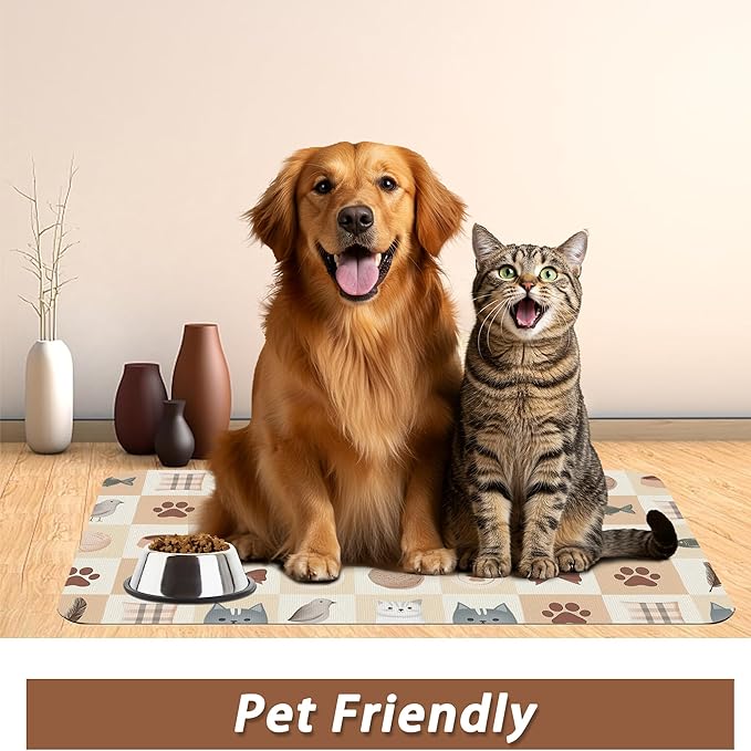 Cute Cat Toy Print Dog Food Mat - Image 6