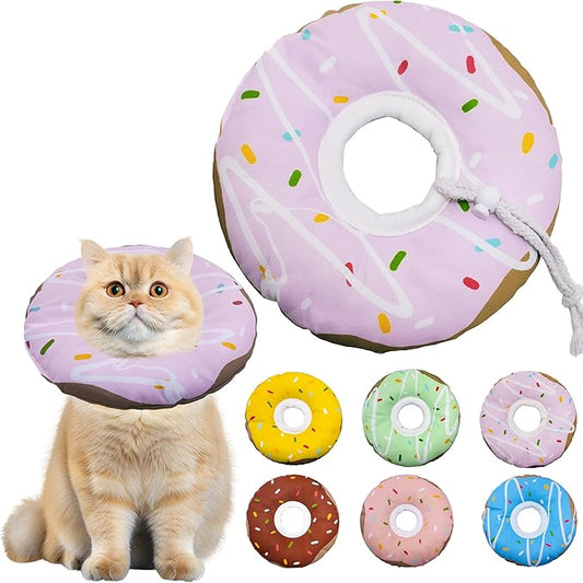 Cat Cone Collar Soft, Adjustable Cat Recovery Collar Kitten Cones to Stop by Seyezo