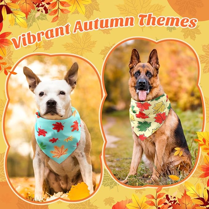 Chunful 100 Pieces Thanksgiving Dog Bandanas Bulk Fall Autumn Pet Bandanas - Image 7