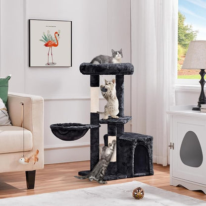 Topeakmart Cat Tree Tower for Indoor Cats, 34.5in Cute Cat Tree Activity Center - Image 2