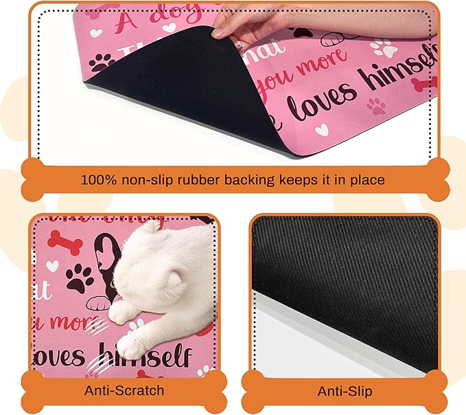 Pet Feeding Mat for Floors Waterproof Dog Mat for Food and Water Absorbent - Image 3