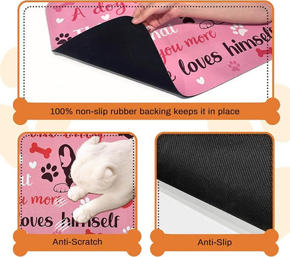 Pet Feeding Mat for Floors Waterproof Dog Mat for Food and Water Absorbent - Image 3