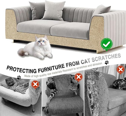 Cat Scratch Mat for Couch, Wall & Cat Tree – 78.7" Trimmable Self-Adhesive Cat - Image 3