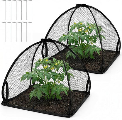 DECOHS 2 Pcs Pop-Up Mesh Plant Cover Tent, Plant Protector Enclosure by DECOHS