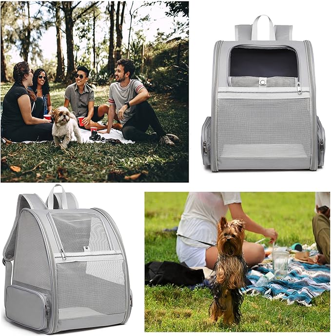 Texsens Pet Backpack Carrier for Small Cats Dogs | Ventilated Design, Safety - Image 7