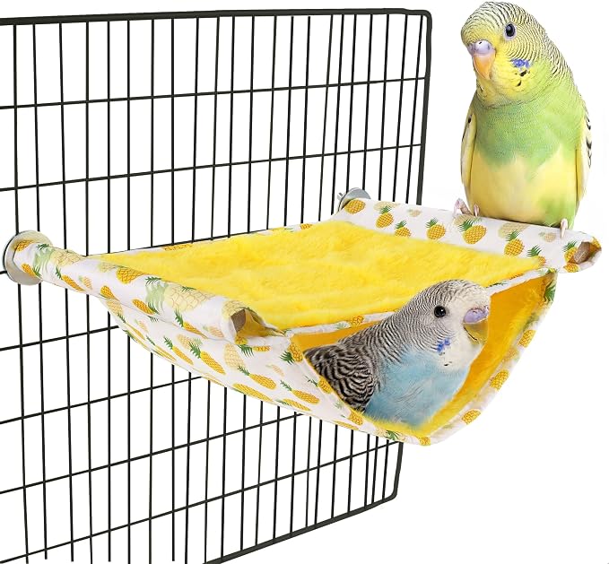 Mygeromon Bird Bed Hammock for Cage Parakeet Sleeping Hut Winter for by Mygeromon