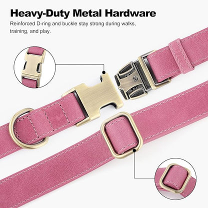 Plutus Pet Genuine Leather Dog Collar – Adjustable Pet Collar - Image 5