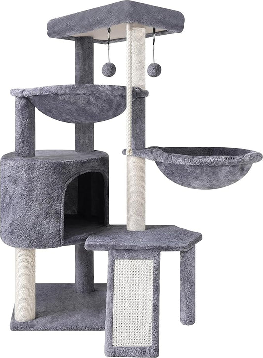 Xin Three Layer Cat Tree with Cat Condo and Two Hammocks by Unknown