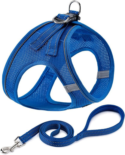 BOOMIBOO Dog Harness with Leash Set, No Pull Adjustable Reflective Step-in by BOOMIBOO