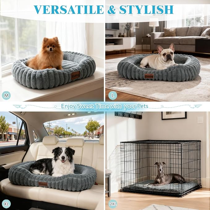 Dog Bed Large Size Dogs Washable Soft Furry Pet Bed, Calming Rectangle Large - Image 9