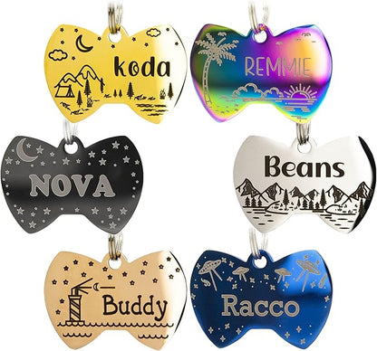 Personalized Dog Tag with 5 Lines of Custom Deep Engraved Durable Stainless by PetANTastic