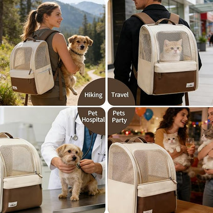 Cat Carrier Backpack, Steel Wire Frame More Stable, 600D Wear-Resistant Oxford - Image 7