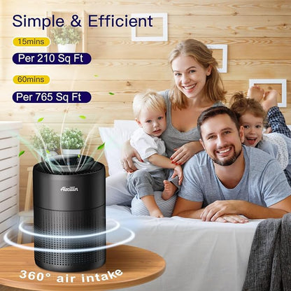 2 Pack Air Purifiers for Home Bedroom H13 True HEPA Air Filter Cleaner - Image 3
