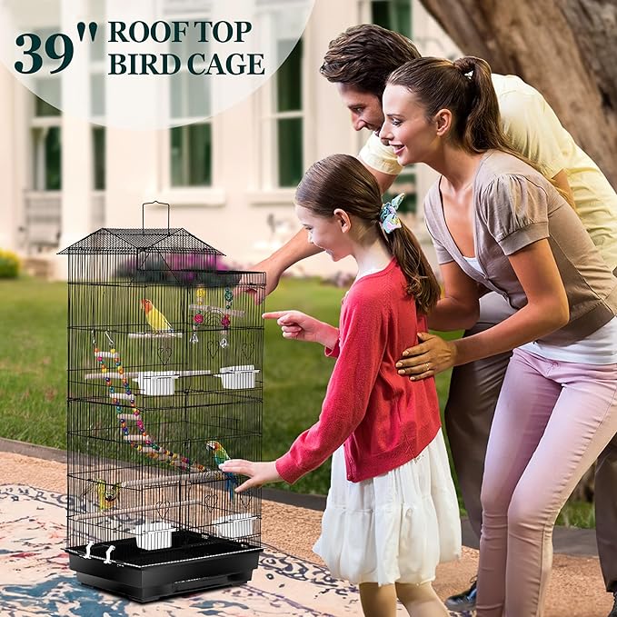 ZENY 39-inch Roof Top Large Flight Parrot Bird Cage - Image 3