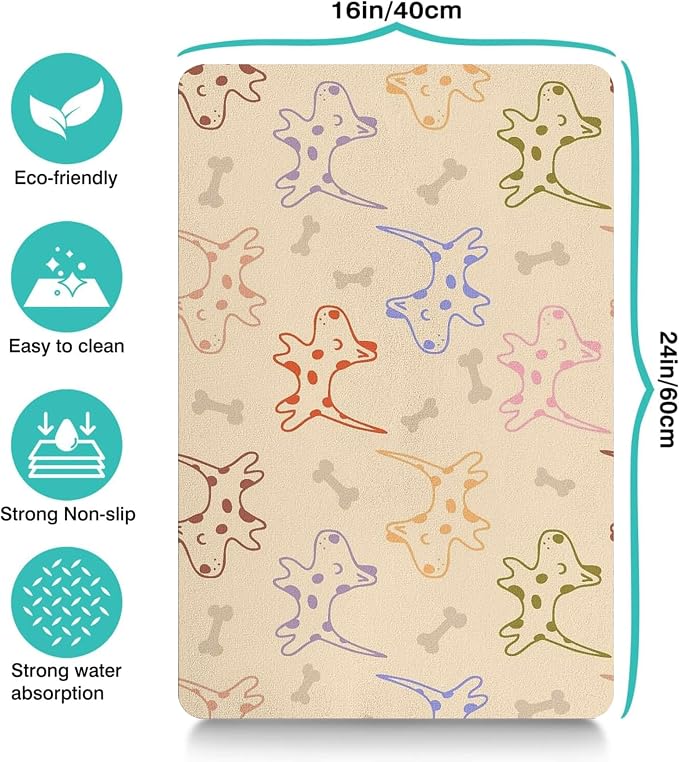 Pet Feeding Mat for Floors Waterproof Dog Mat for Food and Water Absorbent - Image 4