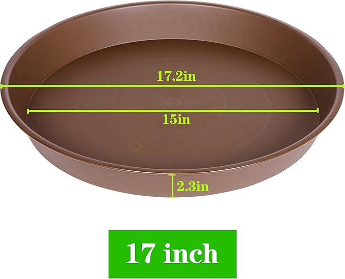 2 Pack of 16 17 inch Plant Saucer, 2.3" Depth, Plant Trays - Image 3