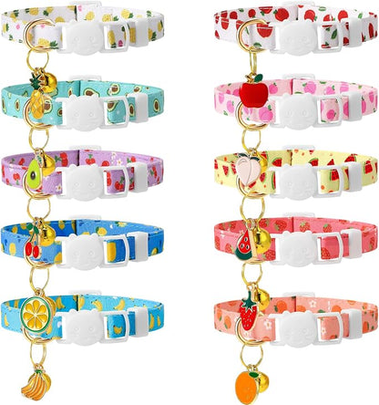10 Pack Breakaway Cat Collars by Guiqulai
