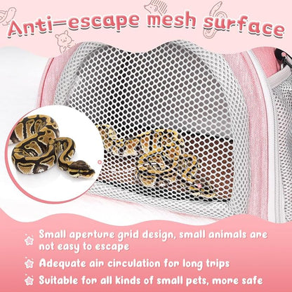 YUDODO Hamster Carrier Guinea Pig Carrier Bag Small Animal Sugar Glider Pouch - Image 4