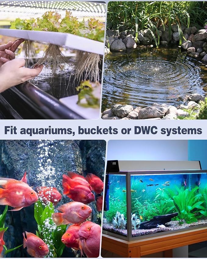 Uniclife Aquarium Air Pump Dual Outlet Fish Tank Aerator - Image 3