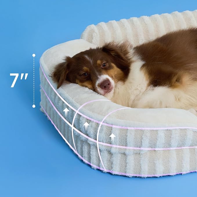 LE SURE Cute L-Plus Dog Beds, Orthopedic Waterproof Large Pet Bed - Image 2