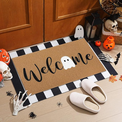 Tinideya 2 Pcs Door Mat Welcome Non Slip Coir Mats Floor Layering Doormats - Image 5