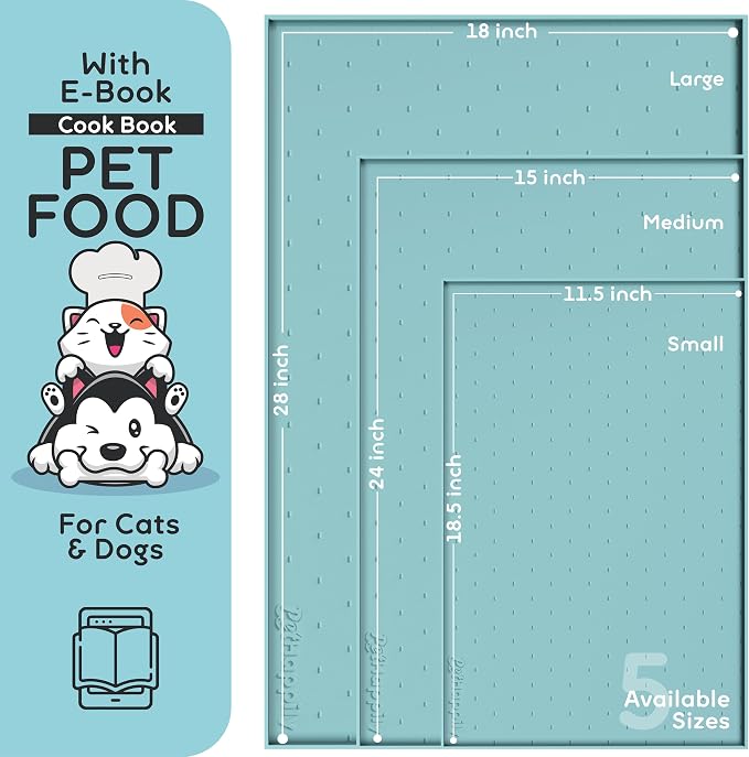 Dog Food Mat - 24x15 Raised Edges Dogs Mat - Image 2