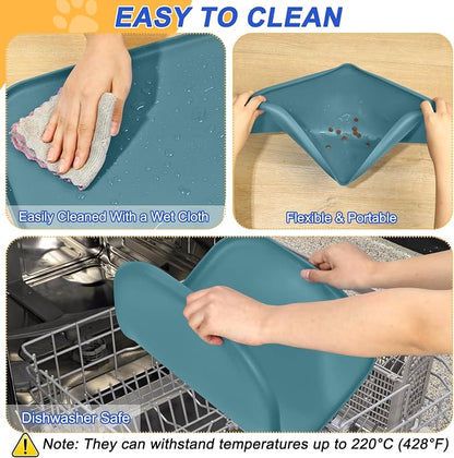Silicone Pet Feeding Mat with Raised Edge - Image 6