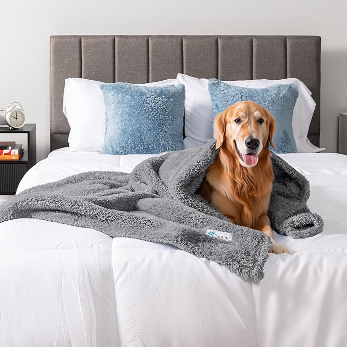 PetAmi Fluffy Waterproof Dog Blanket - Image 3