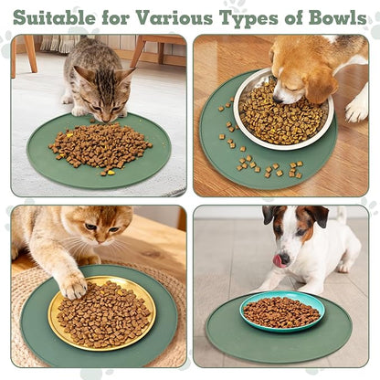 BNOSDM Silicone Cat Feeding Mat 2 Pack Dog Bowl Mats Pet Silicone Food Mat - Image 8